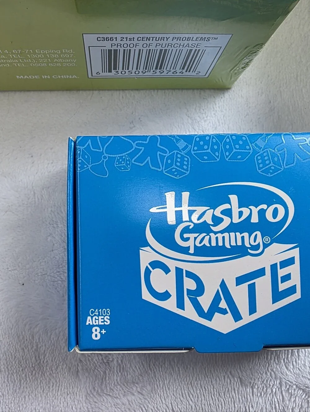Hasbro Gaming Crate - 3 Games Included + Monopoly Tokens